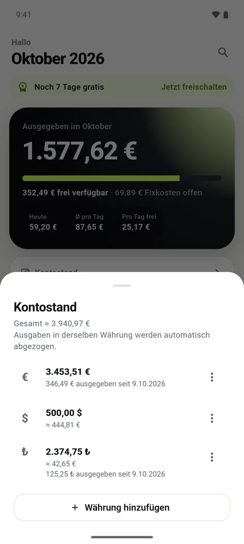 Dein ganzes Geld an einem Ort