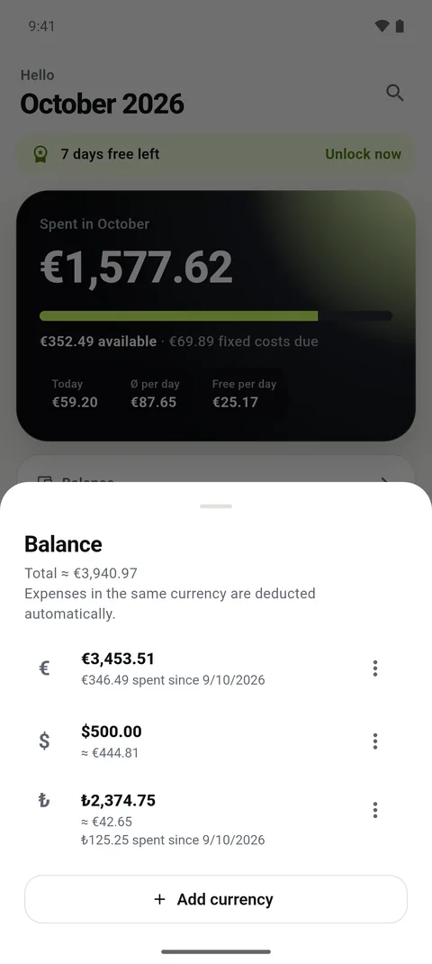 All your money in one place